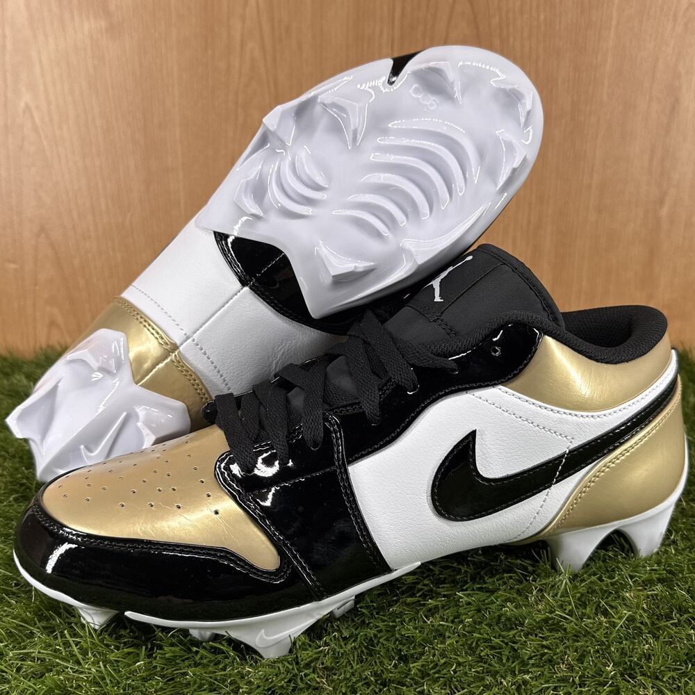 Jordan Air Jordan 1 Low TD Football Cleat Gold FJ6245-701 Mens Sz 11